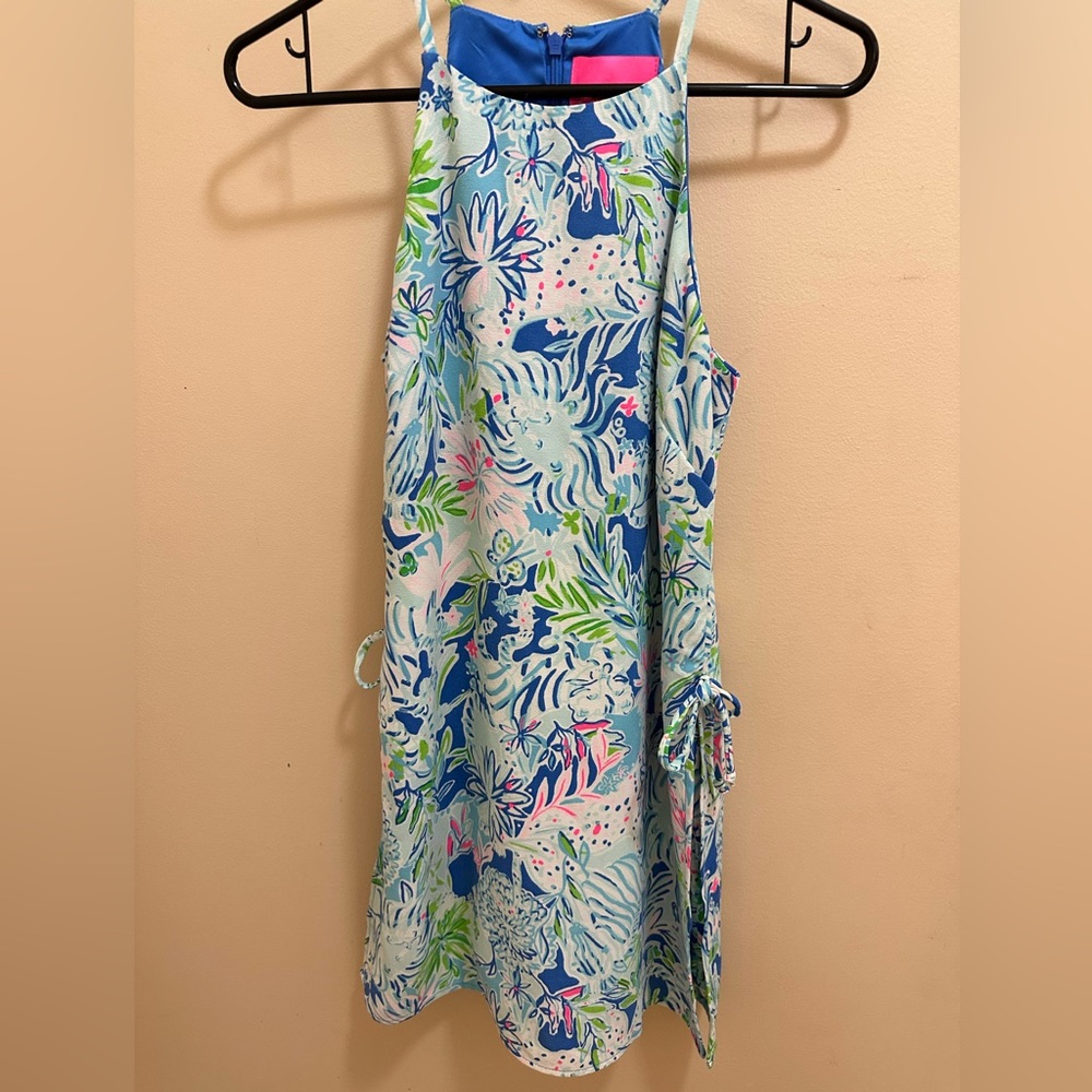 Coastal Blue Lion Around Romper